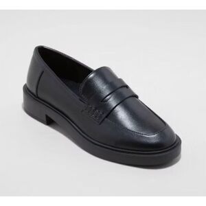 A New‎ Day Women's Black Loafers Size 9w Slip-On Comfortable Shoes